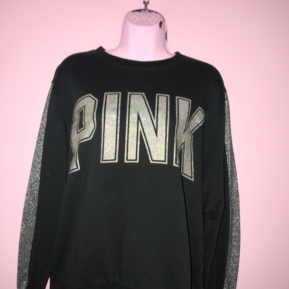 vs pink glitter holographic sweatshirt - Picture 3 of 9